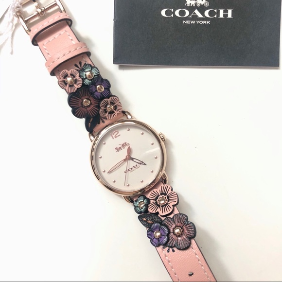coach delancey floral watch